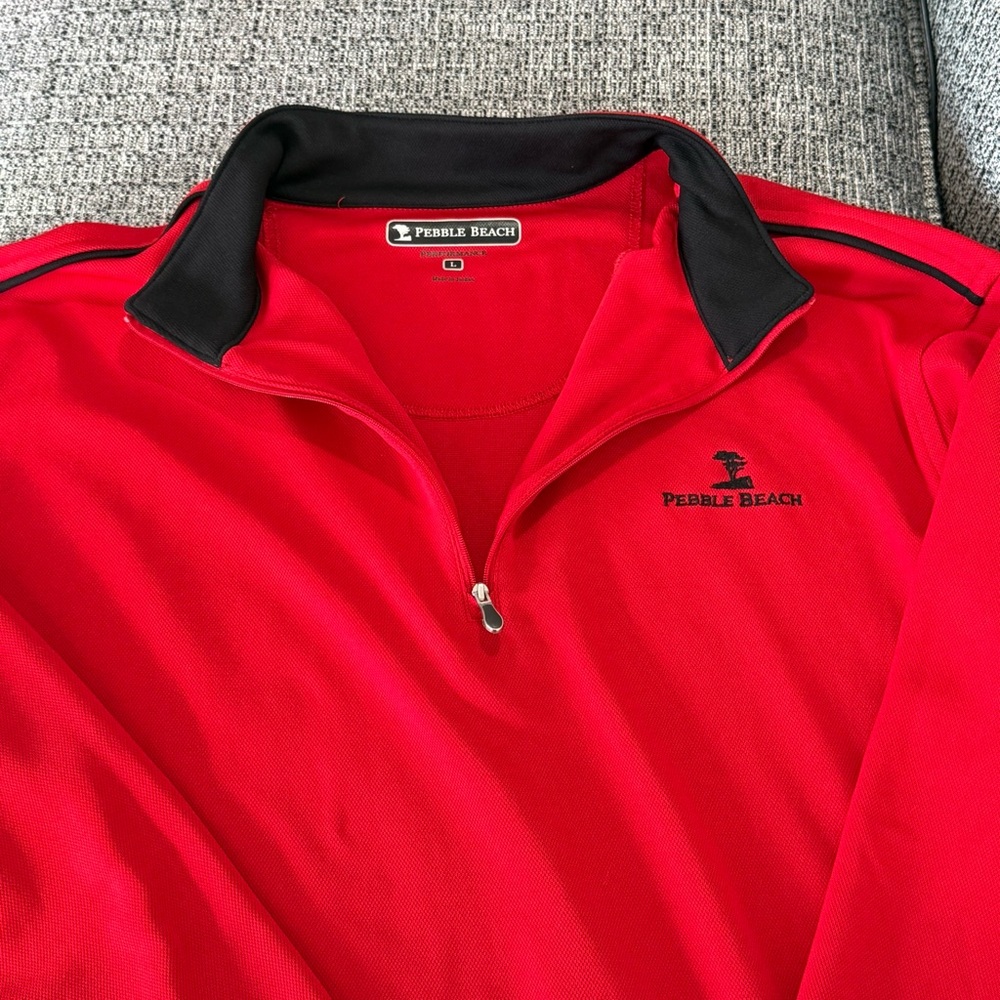 Pebble Beach Red Performance Pullover - image 4